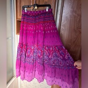 Vibrant Fuchsia Skirt handmade in India